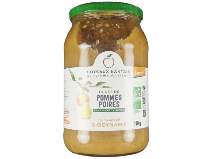 Purée De Pommes Poires 910g Bio