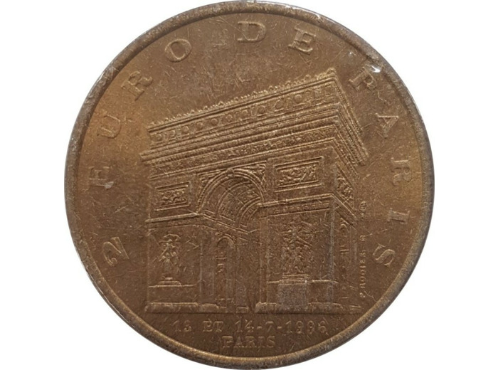 75 SEINE 2 EURO DE PARIS BRIGADE DE SAPEUR POMPIER 13 ET 14 -7-1996 SUP-