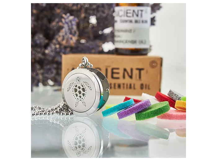 Collier Diffuseur Aromathérapie – Tortue 25mm