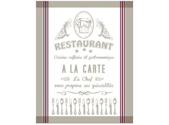 TORCHON SUD ETOFFE JACQUARD 100% COTON X3 RESTAURANT