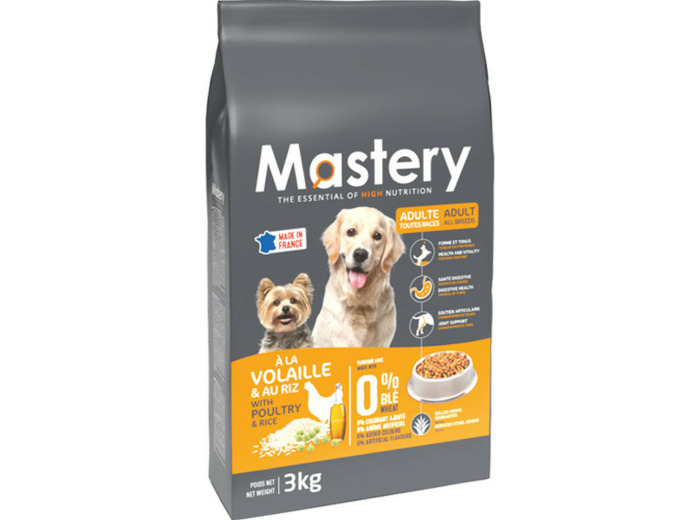 MASTERY, Croquettes chien volaille - 12KG