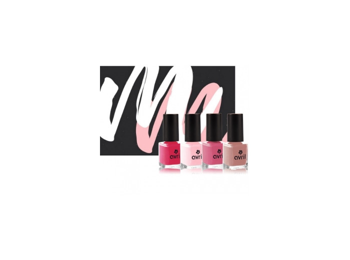 Coffret MondeBio Box vernis déclinaison de rose