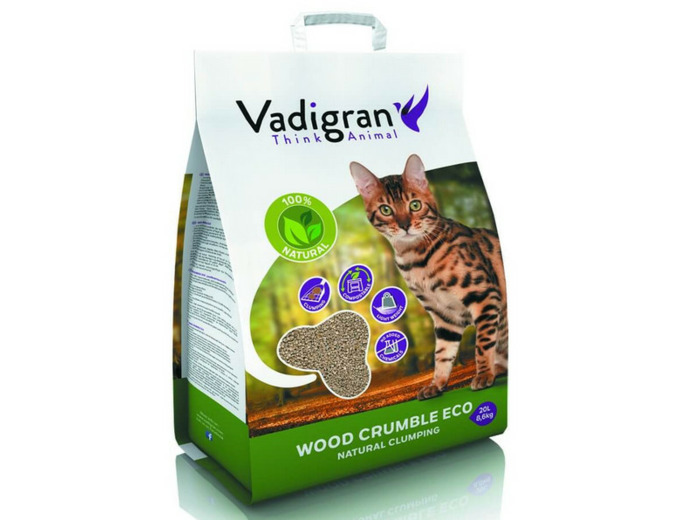 Litière bois pour chat agglomérante et biodégradable Wood Crumble- 2 formats