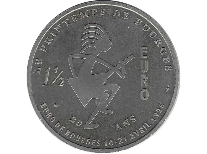 EURO TEMPORAIRE 1 1/2 EURO DE BOURGES 1996 UNC