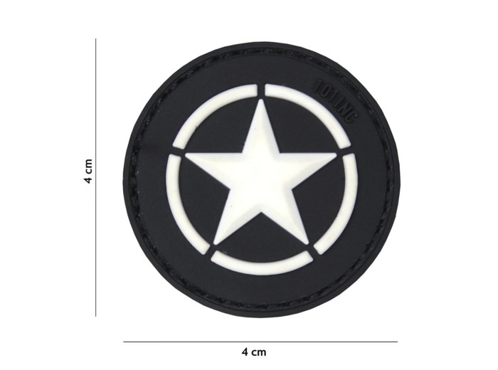 Patch 3D PVC Allied star noir
