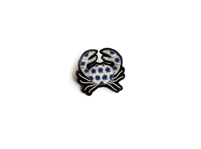 Broche brodée Crabe à pois SAINT JAMES x Macon & Lesquoy