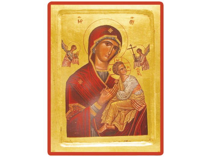 Icône dorée incurvée 18*23cm - VIERGE DE PASSION