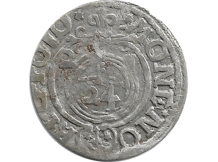 POLOGNE - SIGISMUND III 3 POLKER argent 1621 0gr90 TB+