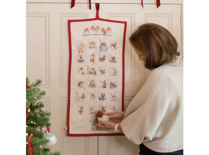 Calendrier de l'avent en tissu