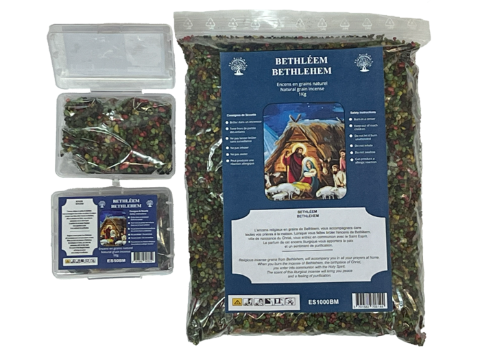 Encens en Grains Bethléem - Boite transparente de 50gr