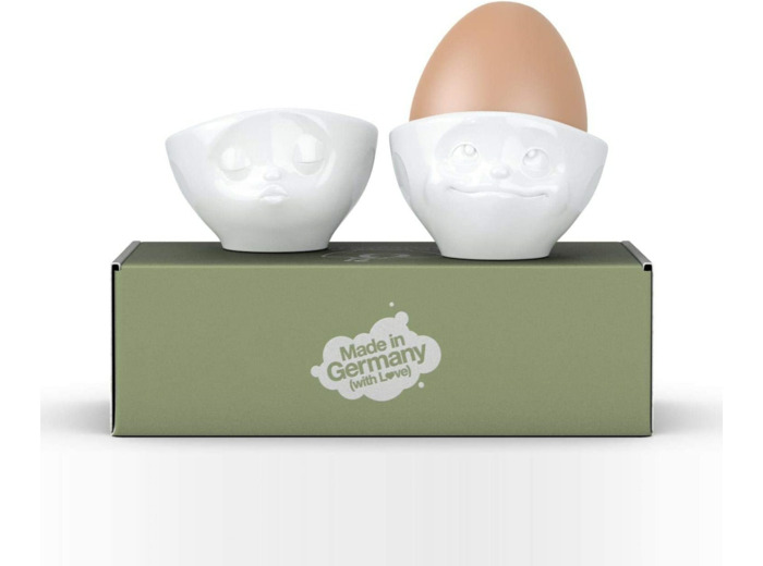 2 Coquetiers HUMEUR - Bisou & Rêveur