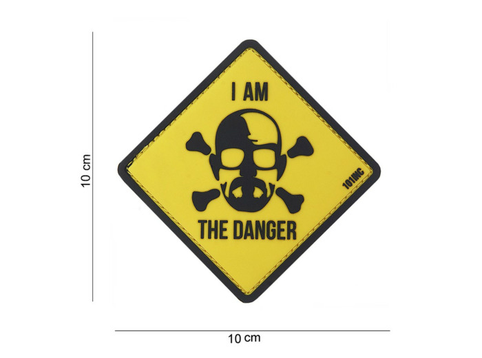 Patch 3D PVC " I am the danger " jaune