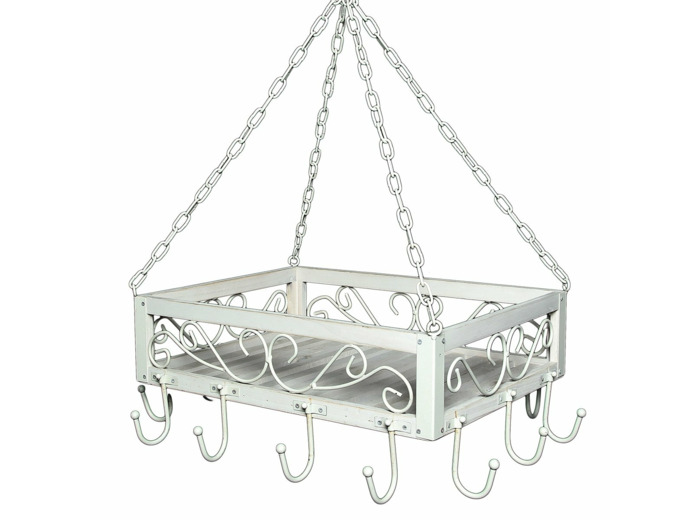 Meuble - Etagère à suspendre - Bois et métal - Shabby