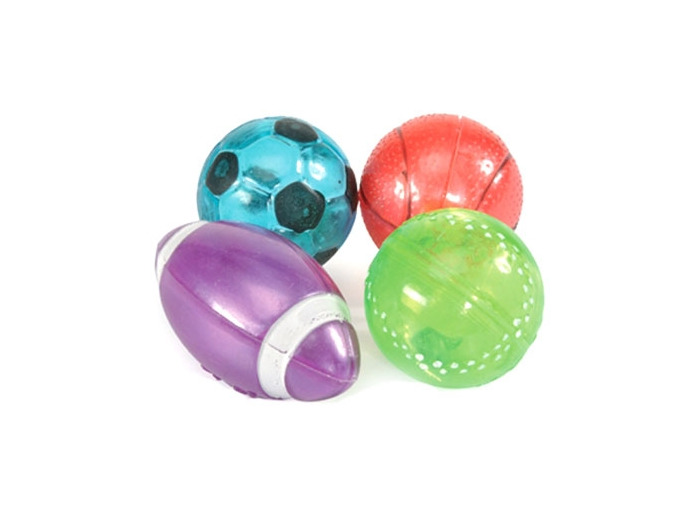 Balles en plastique imitation sport pour chats - 4x 4cm