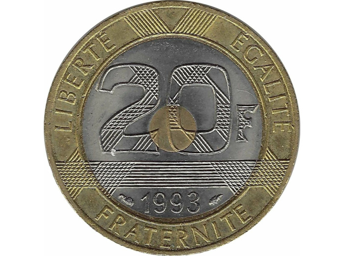 FRANCE 20 FRANCS MONT ST MICHEL 1993 SUP