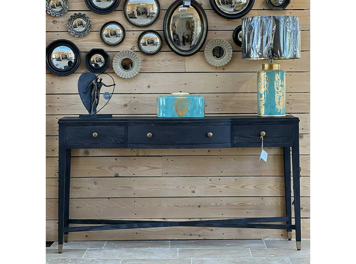 Console Ines chêne noir 160x86x45cm