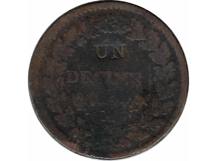 FRANCE UN DECIME AN 4 A (Paris) Modification du 2 DECIME TB-