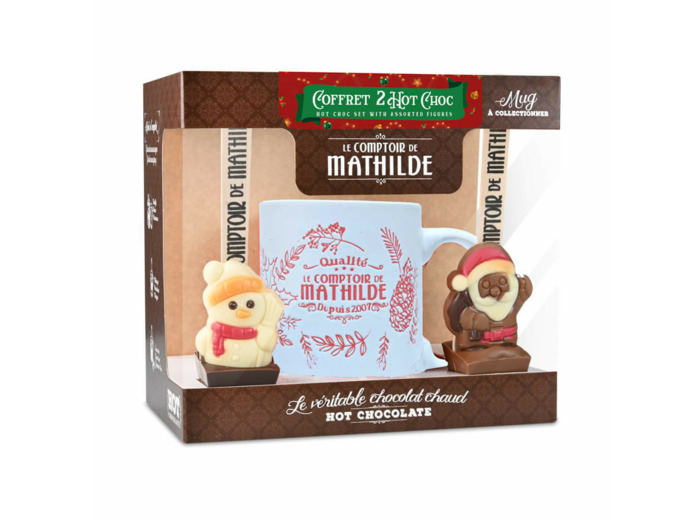 Coffret 2 Hot Chocolate Noël + Mug Rouge ou ocrert