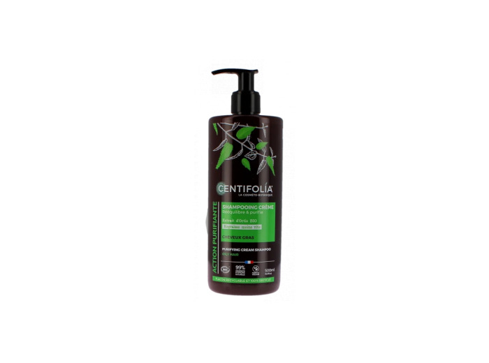 Shampoing crème cheveux gras ortie et argile verte 500ml