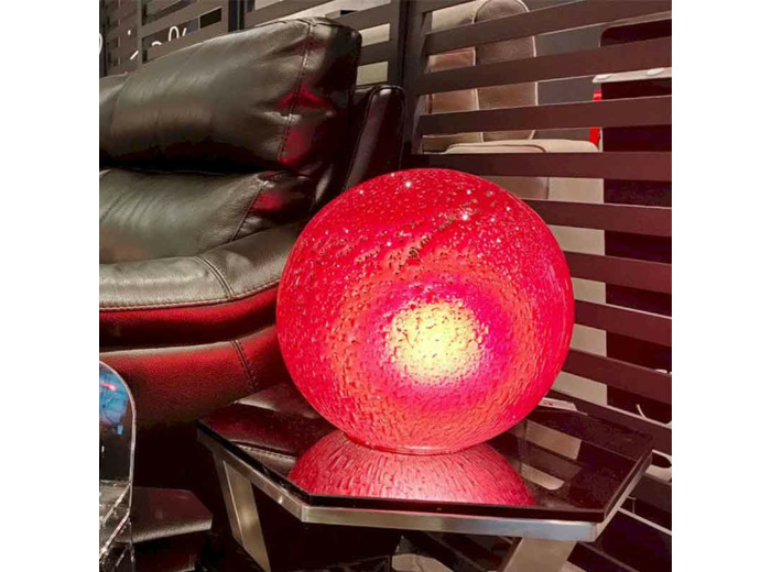 Lampe Volcanique boule rouge 30x30x30cm