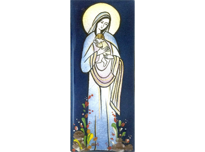 Vierge au drapé 15,5X6,5cm - EMAUX DU LIBAN
