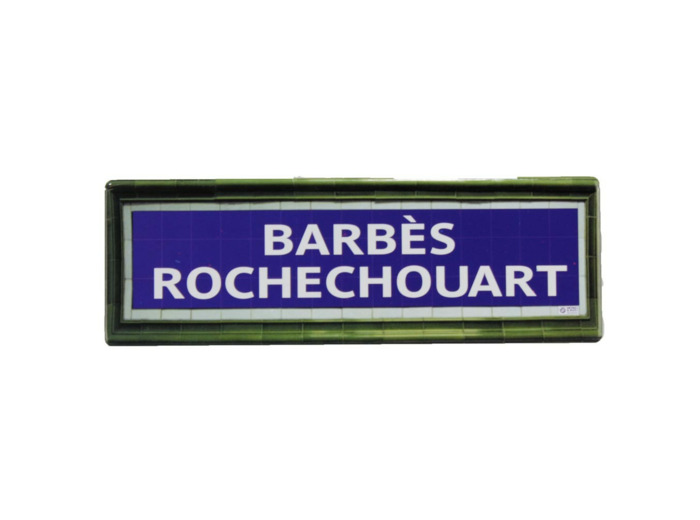 Mini plaque métro Barbès Rochechouart