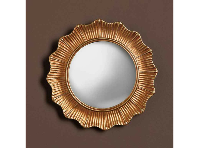 Miroir convexe doré Vagues 20x2x20cm