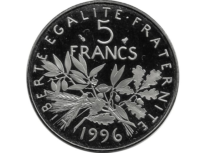 FRANCE 5 FRANCS SEMEUSE NICKEL 1996 BE G771a