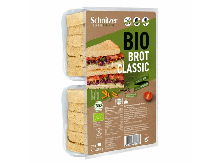 Pain de mie blanc-SANS GLUTEN-400g-Schnitzer