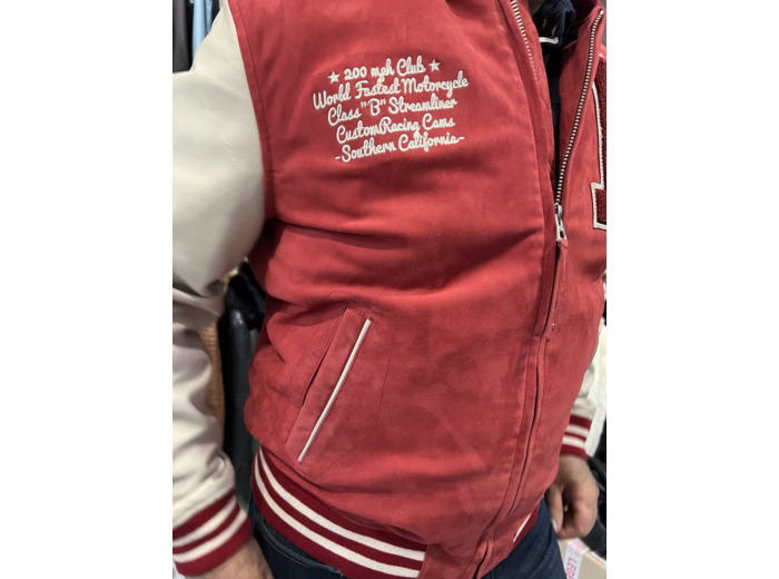 Teddy cuir rouge BLO5819