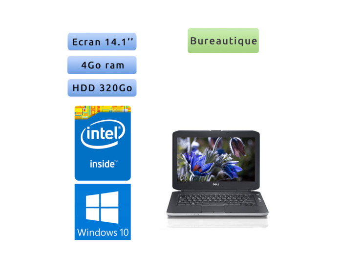 Dell Latitude E5430 - Windows 10 - B840 4Go 320Go - 14.1 - Webcam- Ordinateur Portable PC