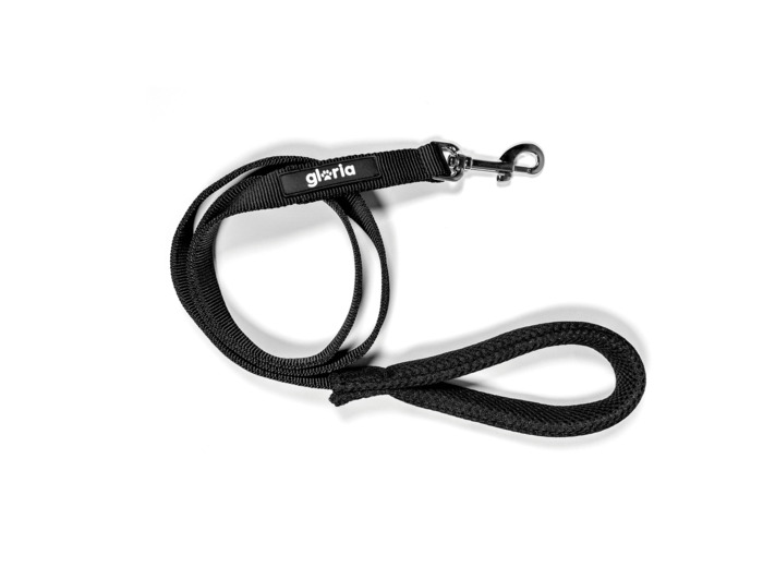 Laisse TREK STAR, Noir pour chiens - 120cm x 1,5cm