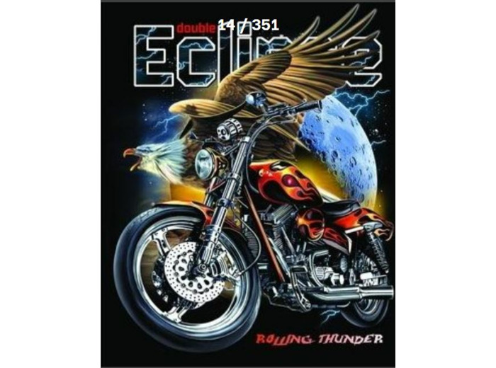 Plaque plate vintage Rowing Thunder - Double Eclipse - 20 x 30 cm