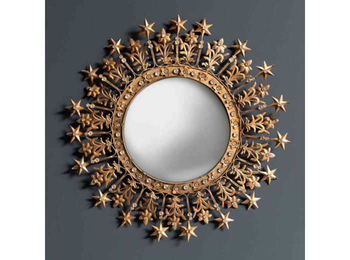 Miroir convexe auréole d'étoiles 47x2x47cm