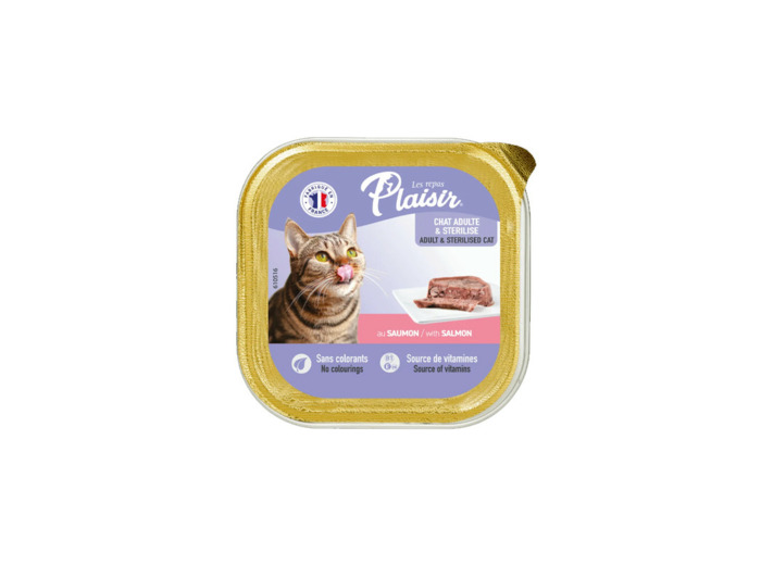 Repas plaisir Chat, Pâtée au saumon - 100g
