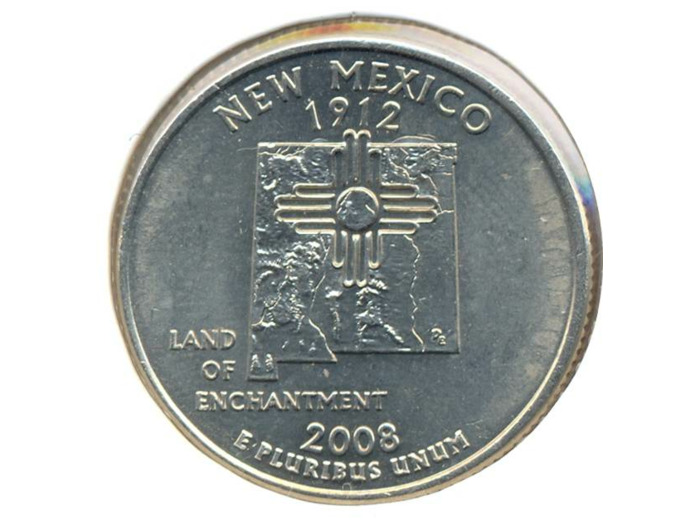 AMERIQUE (U.S.A) 1/4 DOLLAR 2008 P NEW MEXICO SUP