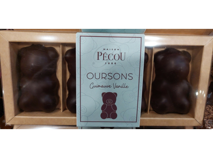 Ourson Guimauve Vanille Chocolat Noir 70%