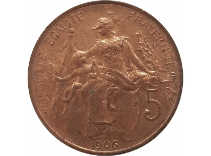 FRANCE 5 CENTIMES DUPUIS 1906 SUP/NC