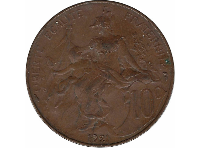 FRANCE 10 CENTIMES DUPUIS 1921 TTB N3