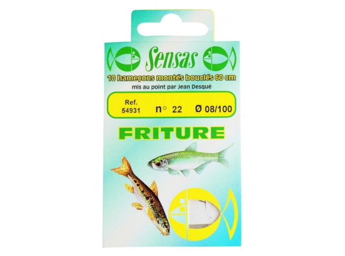 10 hamecons mont?s friture