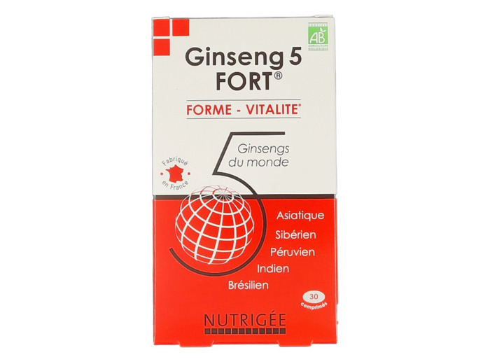 Ginseng 5 FORT Forme Vitalite 30 Comprimés