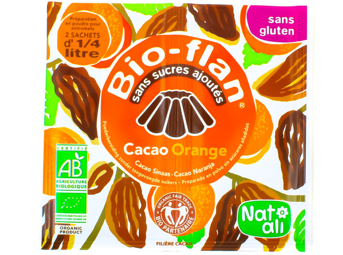 Bio-Flan Cacao Orange Sans Sucres Ajoutés Bio 2x5g