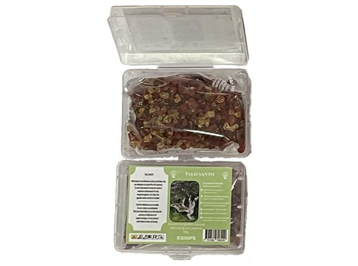 Encens en Grains Palo Santo - Boite transparente de 50gr