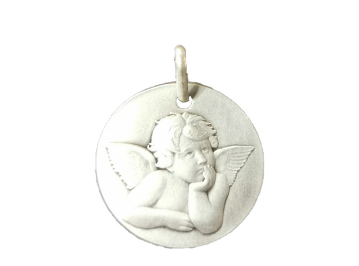 Médaille 16mm en Argent 925 - ANGE DE RAPHAEL