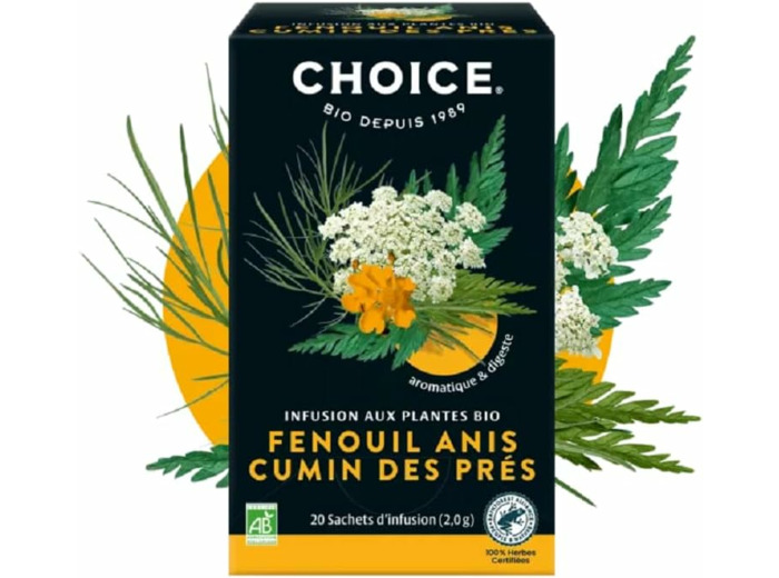 Tisane fenouil anis cumin des pres 20x2g Choice