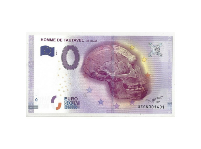 66 TAUTAVEL 2016-1 HOMME DE TAUTAVEL BILLET SOUVENIR 0 EURO TOURISTIQUE NEUF