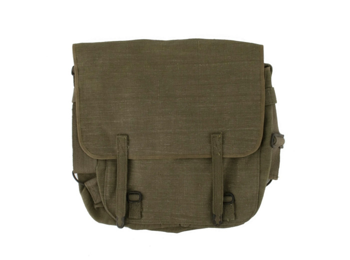 Musette militaire vintage TTA années 50 - Sacoche toile authentique