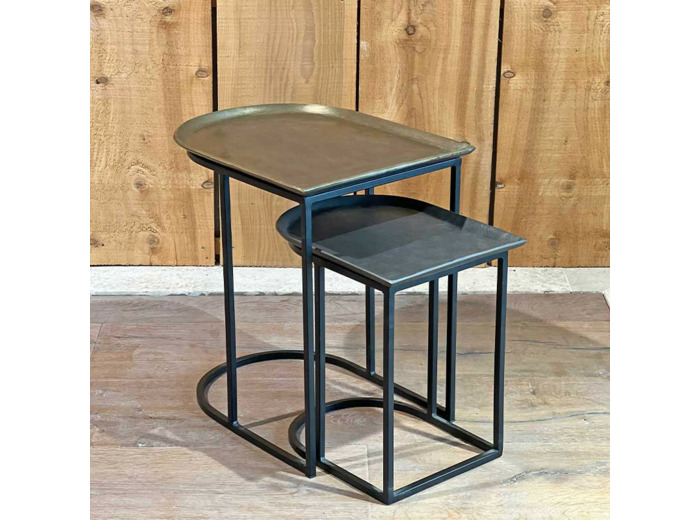 Ensemble de 2 tables d'appoint 46x36x50cm
