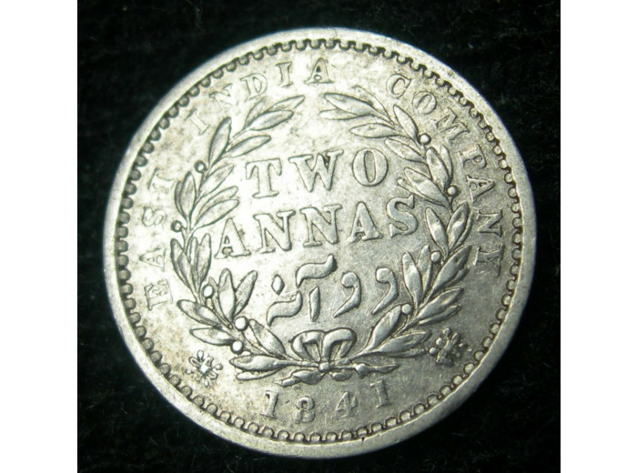INDE ANGLAISE 2 ANNAS 1841 TTB+