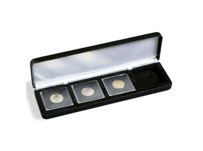 Ecrin Numismatique NOBILE pour 4 QUADRUM, 50x50 mm, noir